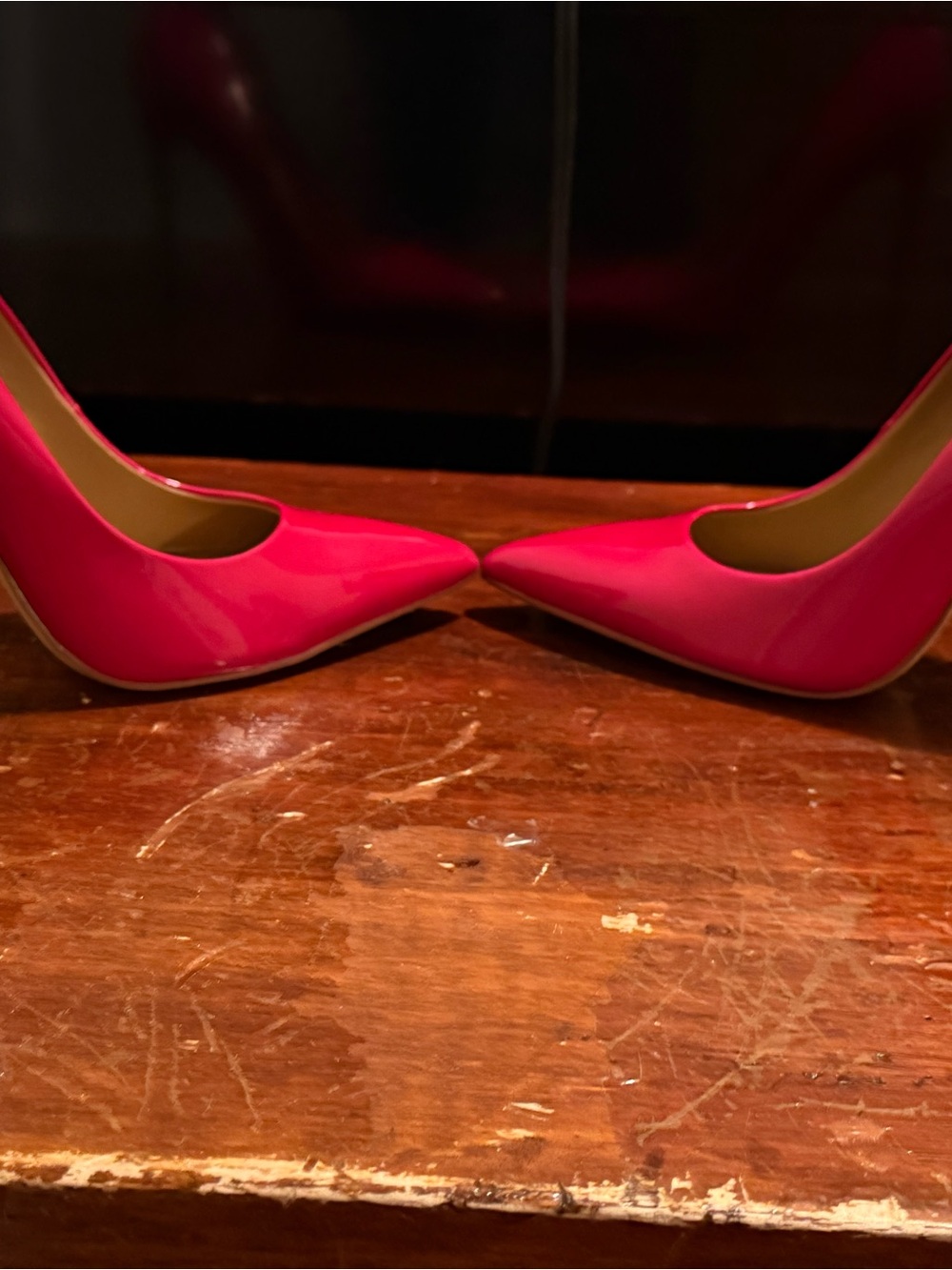 Sam Edelman Hot Pink Patent Pointed-Toe Pumps/stiletto